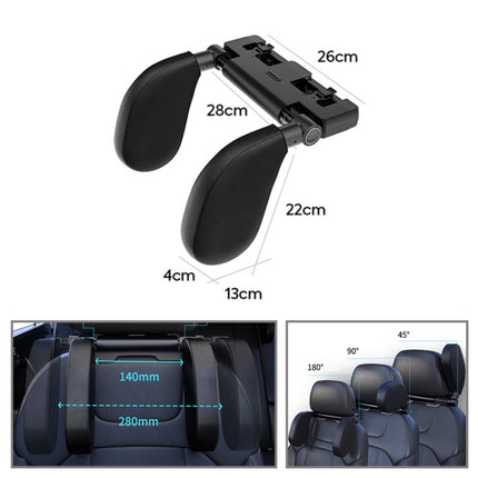 A05 Adjustable Car Auto U-shaped Memory Foam Neck Rest Cushion Seat Pillow with Hook & Mobile Phone Holder, A05 (Beige), A05 (Brown), A05 (Red), A05 (Grey), A05 (Black), A05 (Coffee)
