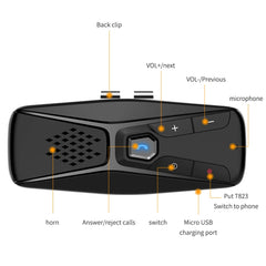 T823 Car Sun Visor Bluetooth Hands-free Call Speaker