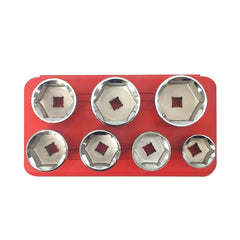 ZK-077 7 in 1 Car Cartridge Housing Oil Filter Cap Wrench Socket Set Tool Kit, ZK-077