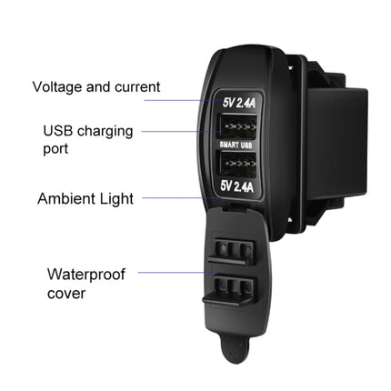 Car 4.8A Double-sided Mobile Phone Charger