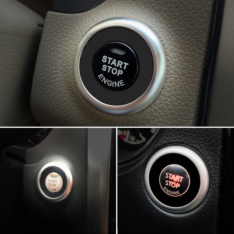 Car Engine Start Key Push Button Ring Trim Sticker Decoration for Nissa Teana / X-TRAIL / Qashqai / Murano / Maxima 2013-2018