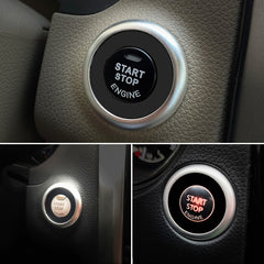 Car Engine Start Key Push Button Ring Trim Sticker Decoration for Nissa Teana / X-TRAIL / Qashqai / Murano / Maxima 2013-2018