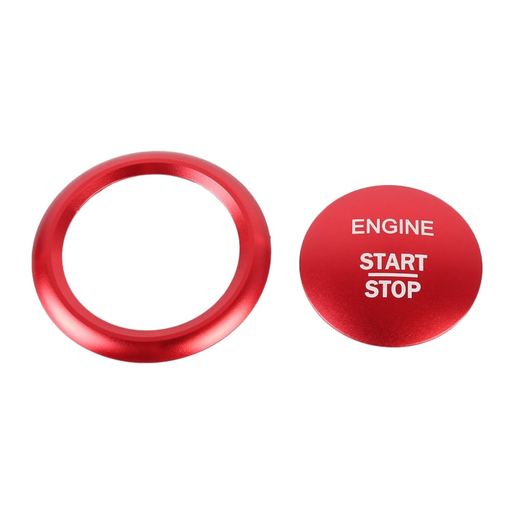 Car Engine Start Key Push Button Ring Trim Sticker Decoration for Mercedes-Benz A-Class 2013-2018 / C-Class 2015-2018 / GLA