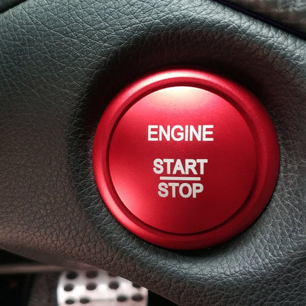 Car Engine Start Key Push Button Ring Trim Sticker Decoration for Mercedes-Benz A-Class 2013-2018 / C-Class 2015-2018 / GLA
