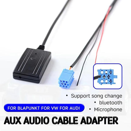 Car Bluetooth Music AUX Audio Cable + MIC for Audi / Volkswagen