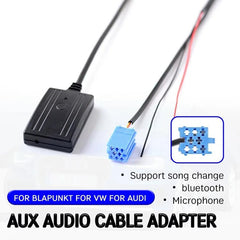 Car Bluetooth Music AUX Audio Cable + MIC for Audi / Volkswagen