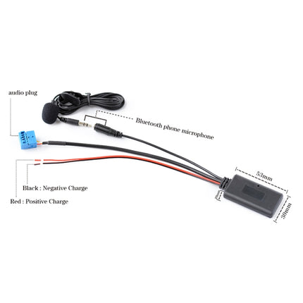 Car AUX Bluetooth Wireless Music Audio Cable + MIC Phone  for Alpine KCE-236B 9870/9872