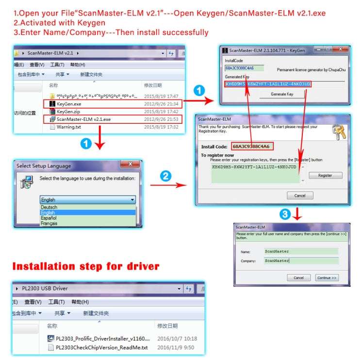 OBD ELM327 V1.5 USB Car Fault Diagnostic Scanner with CH340T Chip, ELM327 V1.5 with CH340T Chip