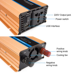 Carmaer 60V to 220V 500W Car Multi-function Double Digital Display Inverter Household Power Converter