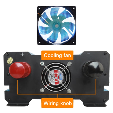 Carmaer 12V to 220V 1200W Double Cigarette Lighter Car Double Digital Display Inverter Household Power Converter, 12V to 220V 1200W