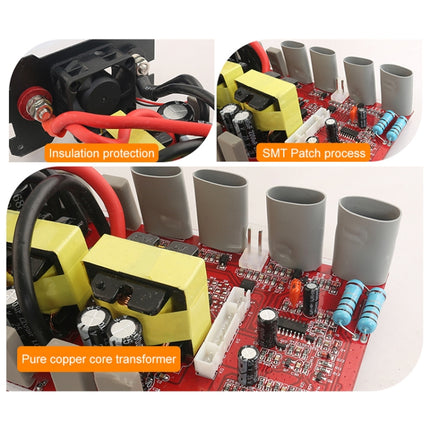 Carmaer 12V to 220V 3000W Intelligent Fan Car Double Digital Display Inverter Household Power Converter, 12V to 220V 3000W