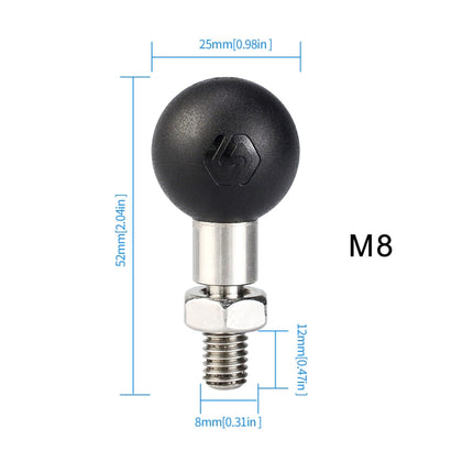 WUPP PJ-416A1 YF-213 Motorcycle Rearview Mirror Mount M8 Bracket Fixed Ball Head, M8