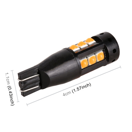 2 PCS T10 DC12V / 6.5W Car Clearance Light 15LEDs SMD-3030 Lamp Beads, 15LEDs SMD-3030 (Yellow Light), 15LEDs SMD-3030 (Ice Blue Light), 15LEDs SMD-3030 (Blue Light), 15LEDs SMD-3030 (Pink Light), 15LEDs SMD-3030 (Green Light), 15LEDs SMD-3030 (Red Lig...