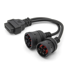 J1708 J1939 6Pin 9Pin to OBD2 16Pin Female Car Diagnostic Adapter Cable, 6Pin 9Pin to OBD2