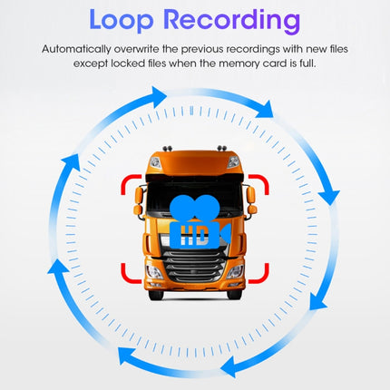 7 inch Car Digital Wireless Rear-view Split-screen Monitor Four Record