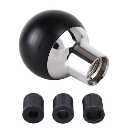 Universal Car Small Round Ball Resin + Carbon Fiber Metal Gear Shift Knob, Small Round Ball (Black), Small Round Ball (White)