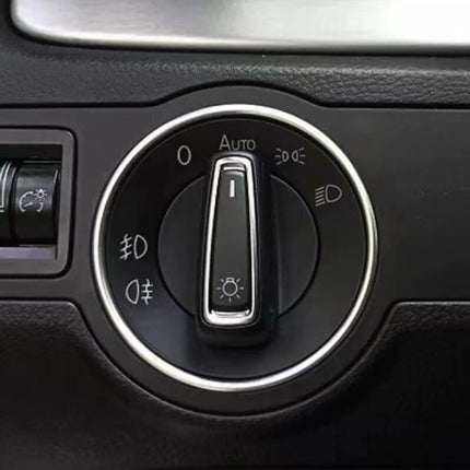 Car Headlight Switch Decorative Ring for Volkswagen Golf
