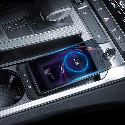 HFC-1052 Car Qi Standard Wireless Charger 15W / 10W Quick Charging for Audi A6L 2019-2022, Left Driving, HFC-1052