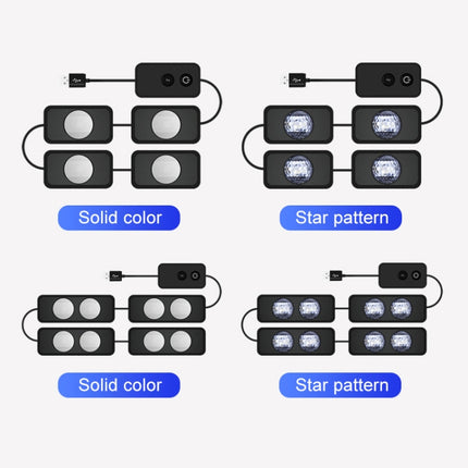 A17 Car Colorful Voice-activated RGB Foot LED Atmosphere Light, Single Light Star Version, Single Light Star Version