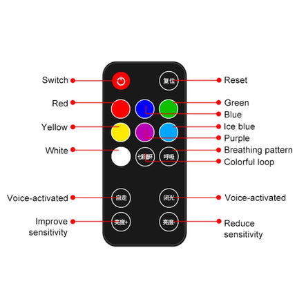 A17 Car Colorful Voice-activated RGB Foot LED Atmosphere Light, Single Light Star Version, Single Light Star Version