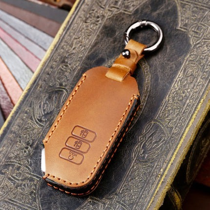 Hallmo Car Cowhide Leather Key Protective Cover for KIA, For KIA (Black), For KIA (Blue), For KIA (Brown)