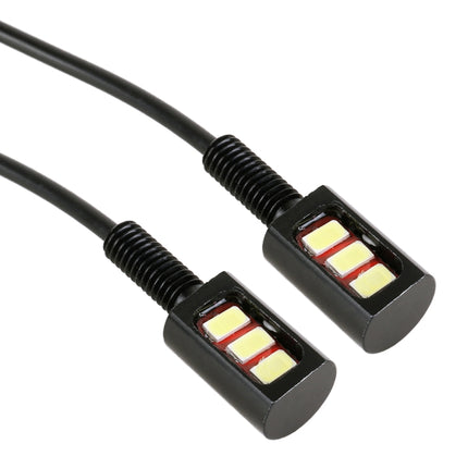 1 Pair DC12V 0.4W 3LEDs SMD-5630 Car / Motorcycle License Plate Light, Cable Length: 27cm