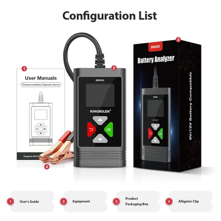 KINGBOLEN BM560 6V 12V Car Digital Load Battery Tester