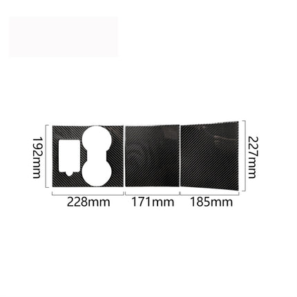 3 PCS Carbon Fiber Car Central Control Decorative Sticker for Tesla Model 3, Central Control