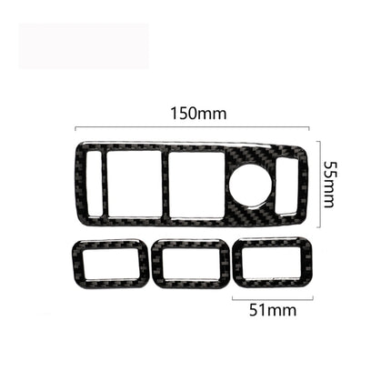 4 PCS Carbon Fiber Car Window Lift Panel Decorative Sticker for Tesla Model X, Window Lift Panel