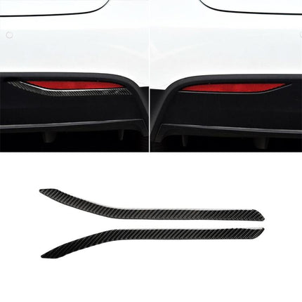 2 PCS Carbon Fiber Car Rear Fog Lamps Decorative Sticker for Tesla Model X, Rear Fog Lamps