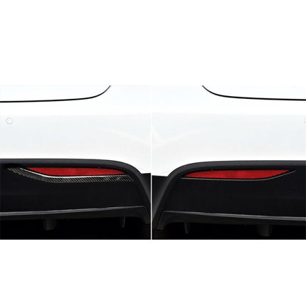 2 PCS Carbon Fiber Car Rear Fog Lamps Decorative Sticker for Tesla Model X, Rear Fog Lamps