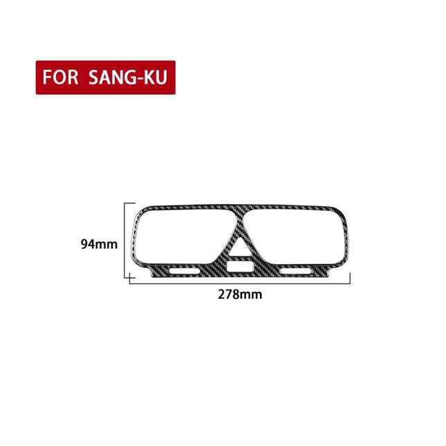 Carbon Fiber Car Central Control Air Outlet Frame Decorative Sticker for Volkswagen Scirocco 2009-2016,Left and Right Drive Universal