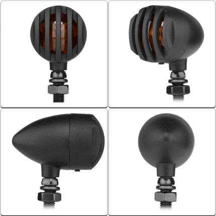 2 PCS PE-ZJ502 Motorcycle Metal Fence Turn Signal Light