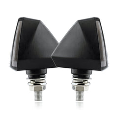 2 PCS KC018A Motorcycle Triangular V-shaped Two-color LED Brake Turn Signal Light