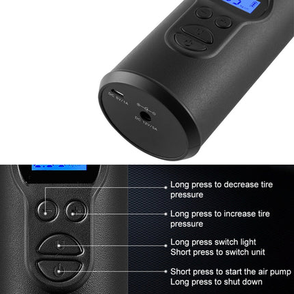 LCD Digital Display Rechargeable Portable Electric Air Pump With COB Light