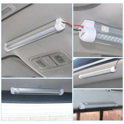 2 PCS ZS-3332 12-85V High Bright 72LEDs RV Dome Light Cabin Light Bar