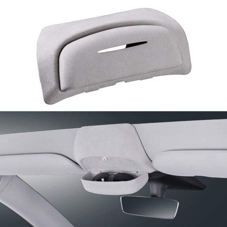 Car Suede Wrap Version Sunglasses Storage Box for Tesla Model 3 2019-2023
