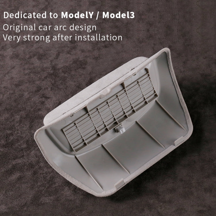 Car Suede Wrap Version Sunglasses Storage Box for Tesla Model 3 2019-2023