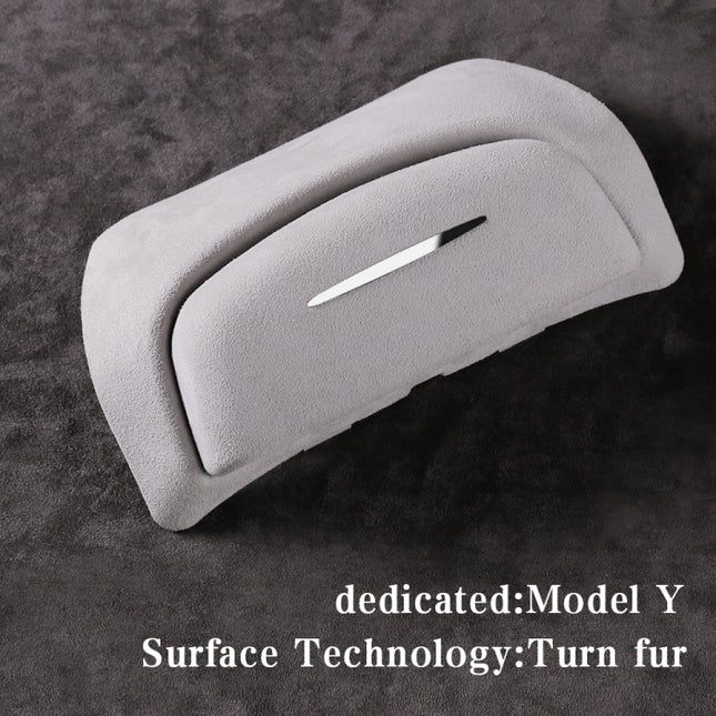 Car Suede Wrap Version Sunglasses Storage Box for Tesla Model Y 2019-2023, Suede Wrap Version for Tesla Model Y