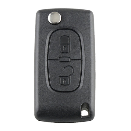 For PEUGEOT 2 Buttons Intelligent Remote Control Car Key with PCF7961 Integrated Chip & Battery & Holder & Slotted Key Blade & FSK Signal, Frequency: 433MHz