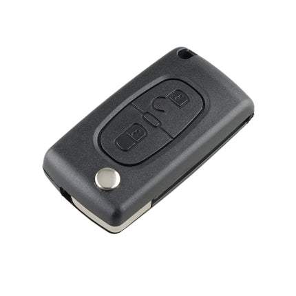 For PEUGEOT 2 Buttons Intelligent Remote Control Car Key with PCF7961 Integrated Chip & Battery & Holder & Slotted Key Blade & FSK Signal, Frequency: 433MHz