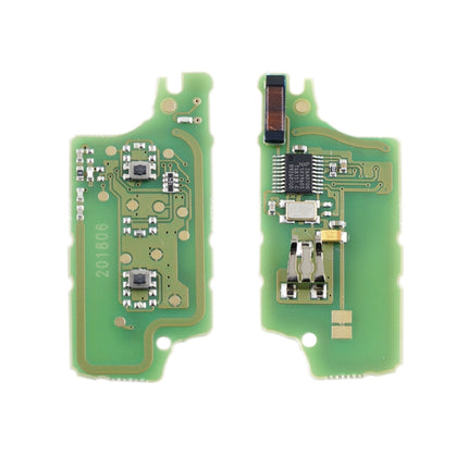 For PEUGEOT 2 Buttons Intelligent Remote Control Car Key with PCF7961 Integrated Chip & Battery & Holder & Slotted Key Blade & FSK Signal, Frequency: 433MHz