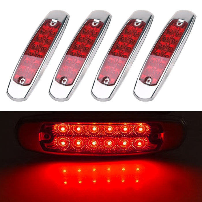 4 PCS MK-338 DC12-24V Truck 12LEDs Side Clearance Maker Light