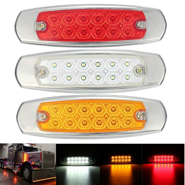 4 PCS MK-338 DC12-24V Truck 12LEDs Side Clearance Maker Light