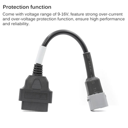 Motorcycle OBD 16PIN Female to 6PIN Connector Cable for Suzuki, For Suzuki