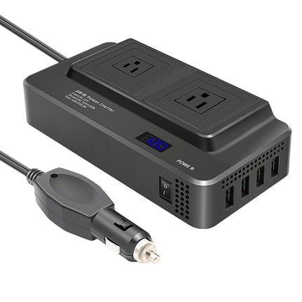 DC12V 200W AC110V Car Smart Multi-functional Digital Display Inverter, US Plug, US Plug