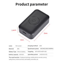 P03 2G Waterproof Pet GPS Tracker GPS+AGPS+WiFi+LBS Locator