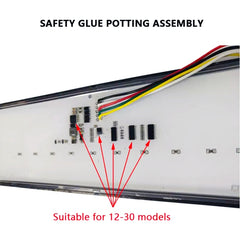 2 PCS Heavy-duty Truck Trailer 147LED Light Guide Three-color Brake Light