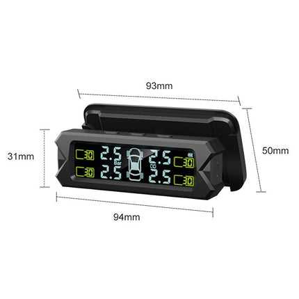 Car High Precision Solar Charging Tire Pressure Monitoring System TPMS, Built-in Beep Sensor, Built-in Beep Sensor