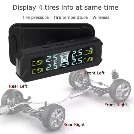 Car High Precision Solar Charging Tire Pressure Monitoring System TPMS, External Beep Sensor, External Beep Sensor